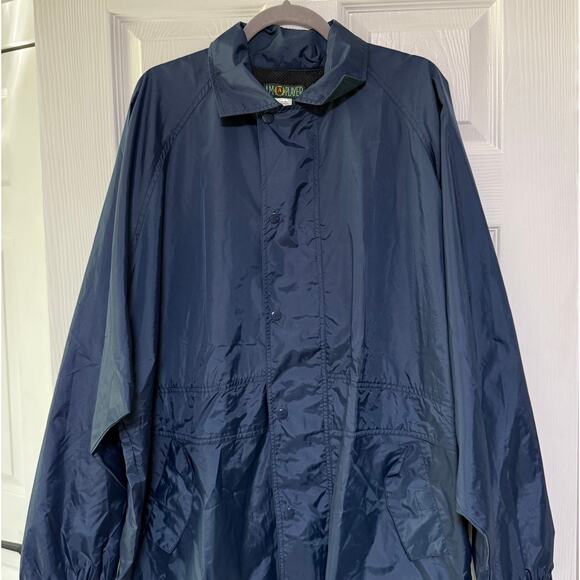 AM Player Men's Blue Navy Zip/ Snap Windbreaker Jacket Size XL - Picture 2 of 14